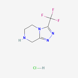 3-(Trifluoromethyl)-5,6,7,8-tetrahydro-[1,2,4]triazolo[4,3-a]pyrazine hydrochloride