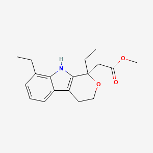 methyl 2-(1,8-diethyl-4,9-dihydro-3H-pyrano[3,4-b]indol-1-yl)acetate; Etodolac-methyl-ester