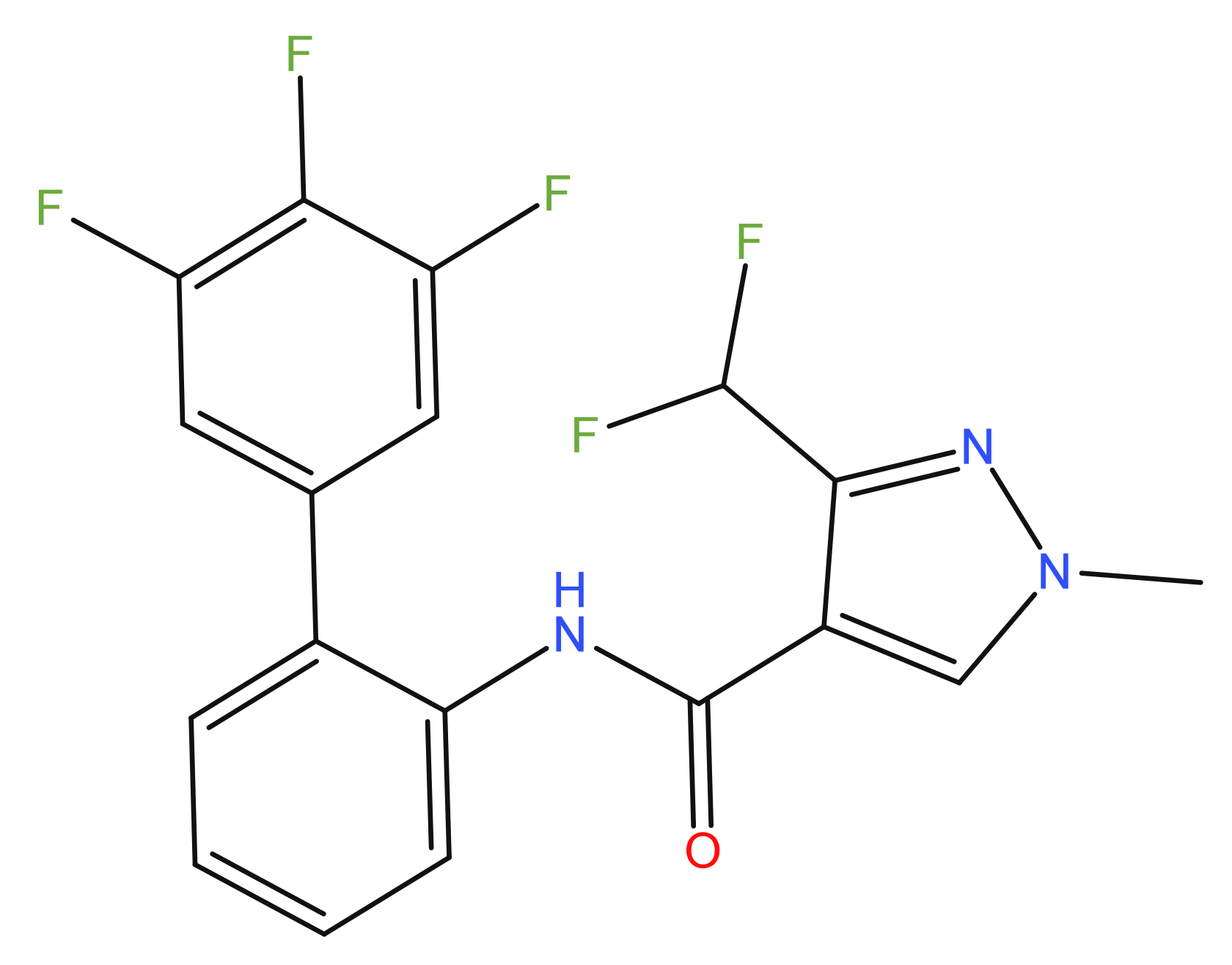 氟唑菌酰胺结构式