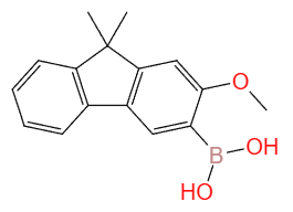 2-甲氧基-9,9-二甲基-9H-芴-3-硼酸, 
2-Methoxy-9,9-dimethyl-9H-fluorene-3-boronic Acid, 
CAS No.:2177237-24-8, 