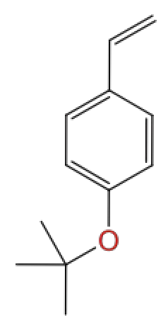 对叔丁氧基苯乙烯, 1-(叔丁氧基)-4-乙烯基苯, 4-tert-Butoxystyrene